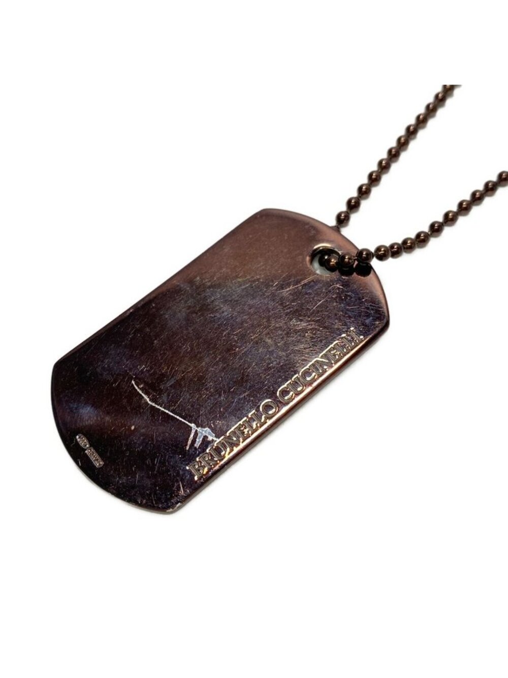 Brunello Cucinelli Necklace Silver Dog Tag